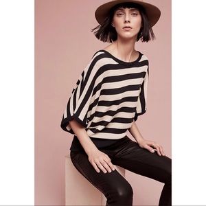 Anthropologie Moth Rhea striped pull over sweater